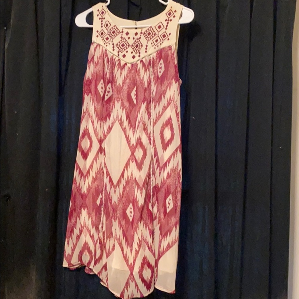 White and purple dress